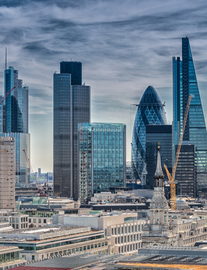 london city. modern skyline of business district